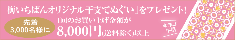 「梅いちばんオリジナル干支てぬぐい」をプレゼント！